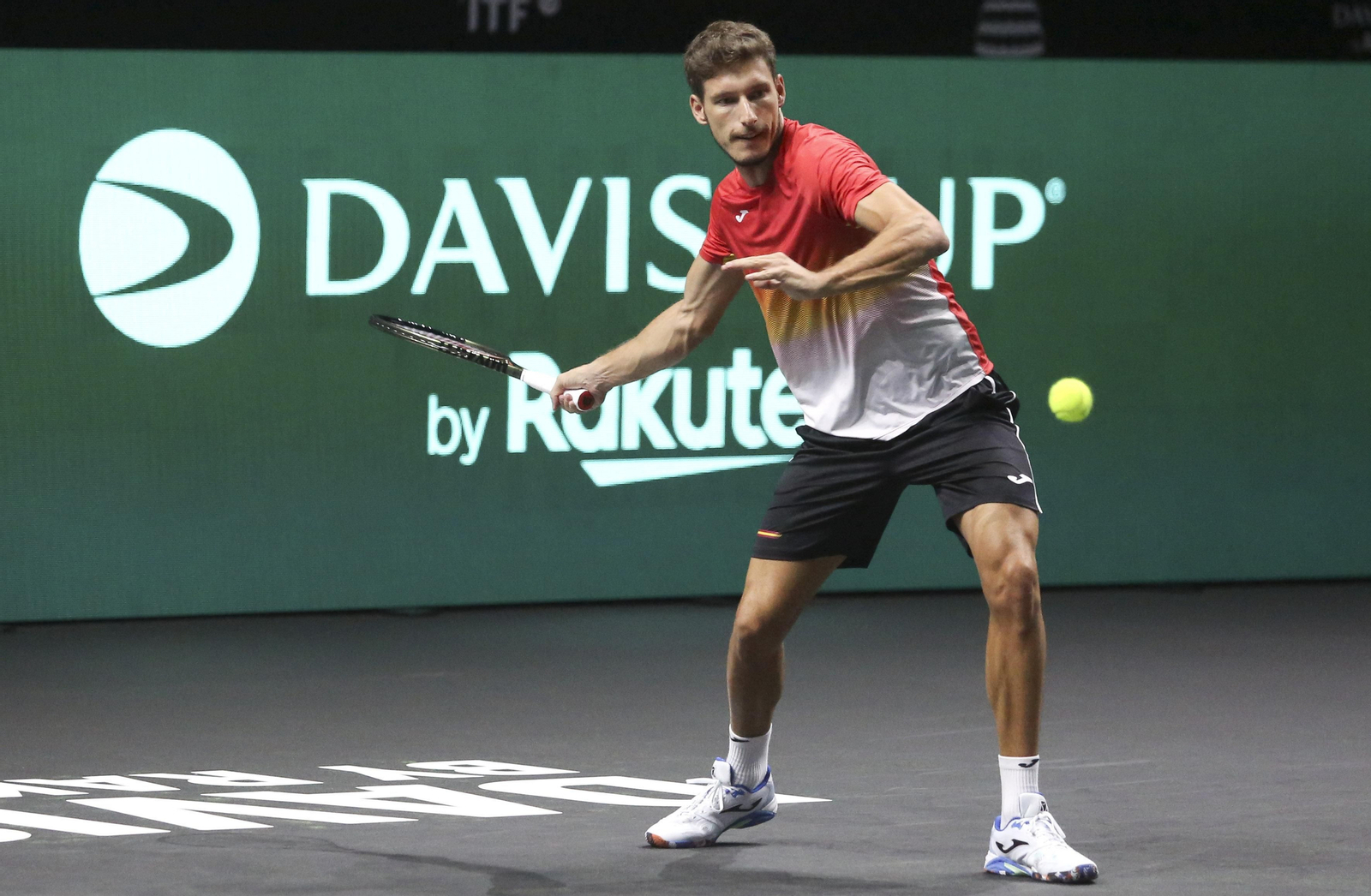 La metamorfosis del Carpena para la Copa Davis, con los jugadores sobre la pista ya