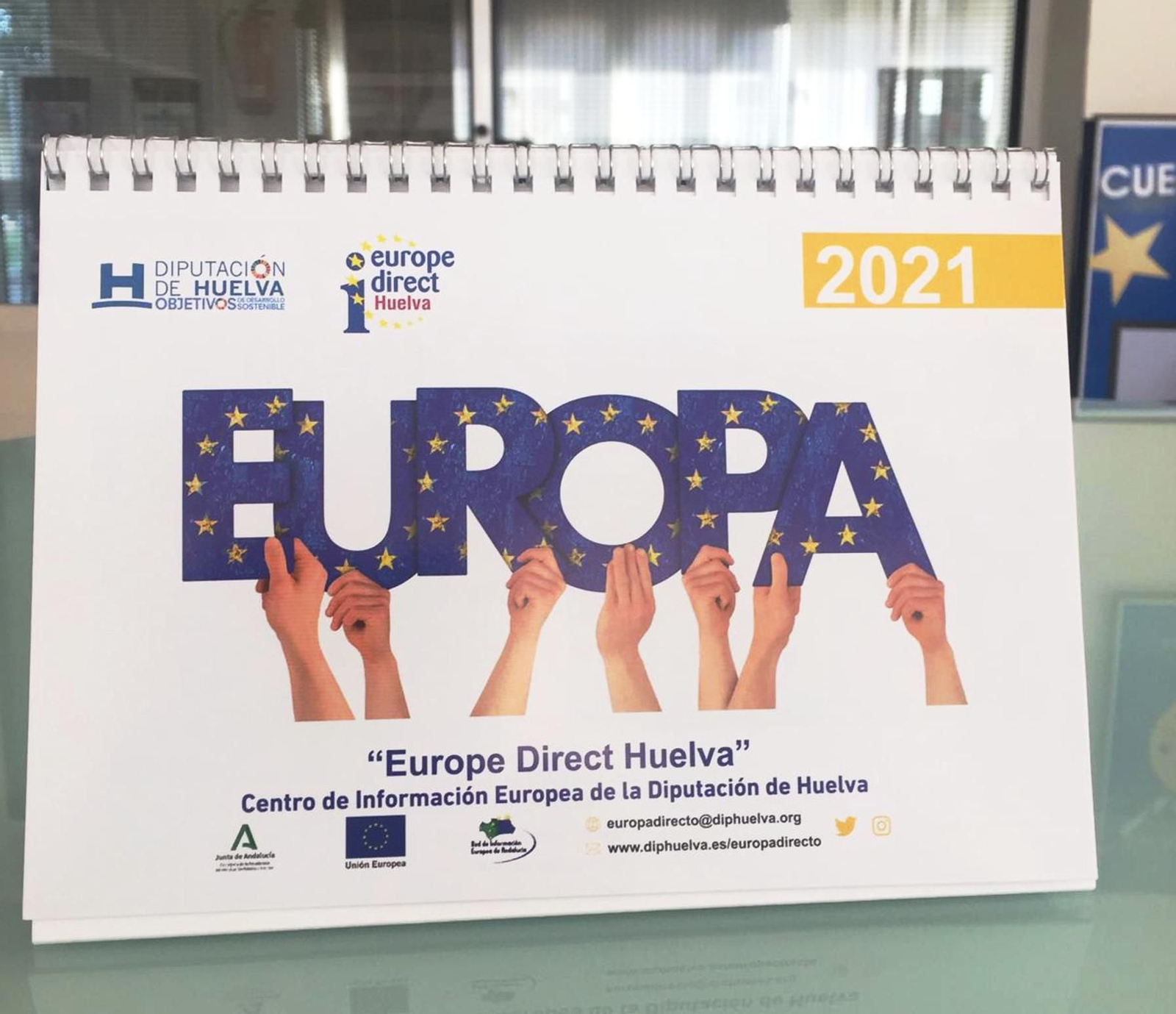 Calendario distribuido por la Diputación de Huelva a los centros de Secundaria de la provincia.