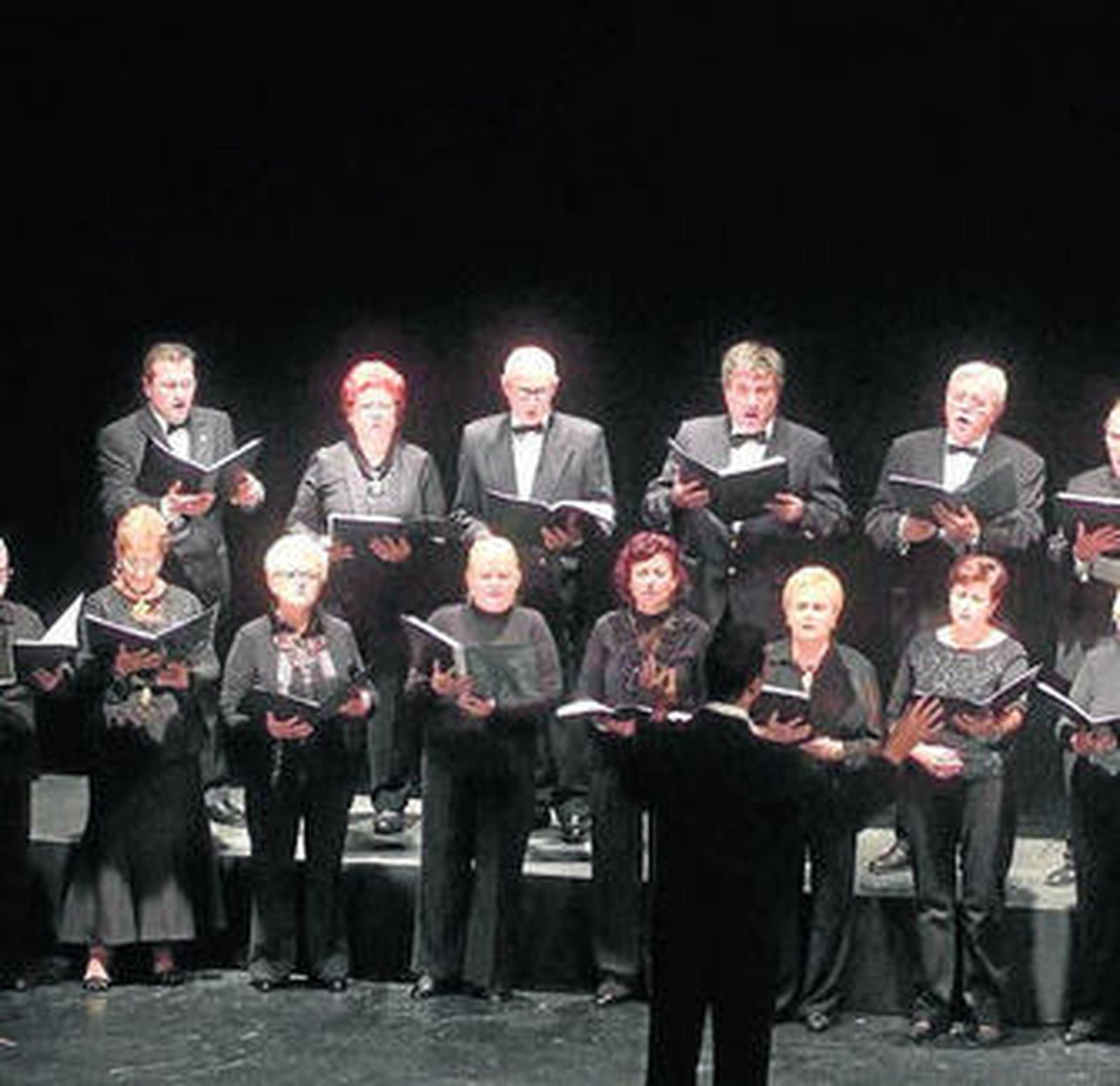 La Coral Polifónica Ciudad de Roquetas, durante su actuación.