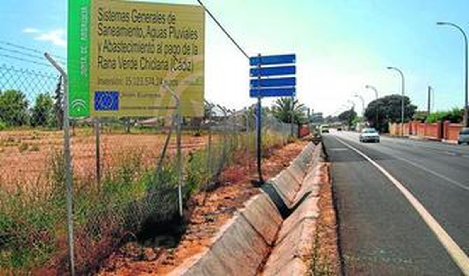 Vista de la carretera de la Rana Verde, zona del extrarradio en la que se han realizado algunos de los análisis de agua.