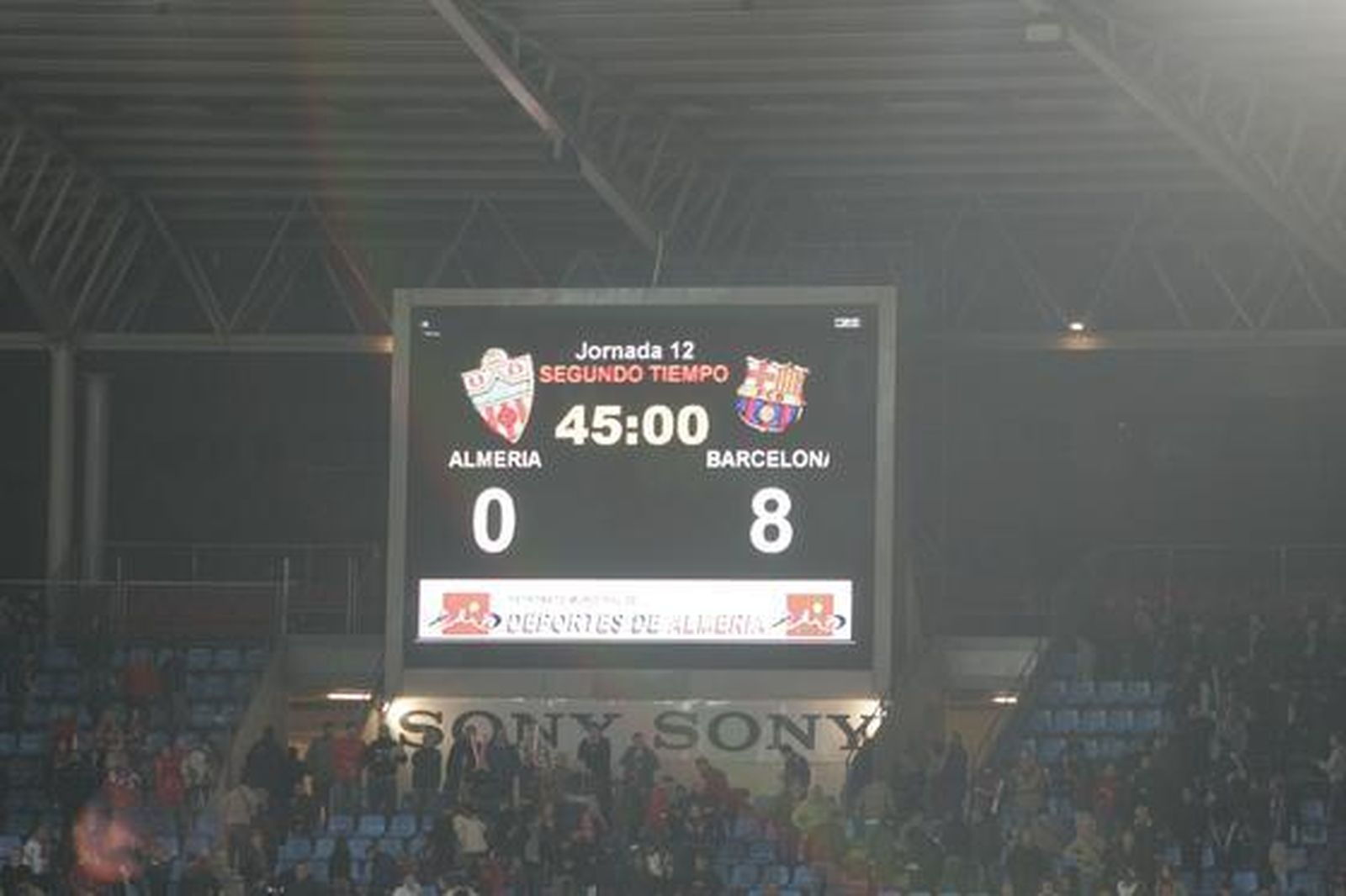 El Almería sufre una goleada histórica.  Foto: Javier Alonso/ EFE