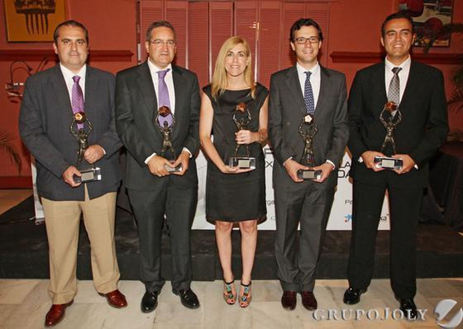Francisco Torrent (Aceitunas Torrent), Eduardo Galván (GPTech), Susana Ríos (Biotronic Advance), Adrián Ortiz (Xtraice) y Miguel Pineda (Pansur).  Foto: Belen Vargas-Juan Carlos Vazquez-Manuel Gomez