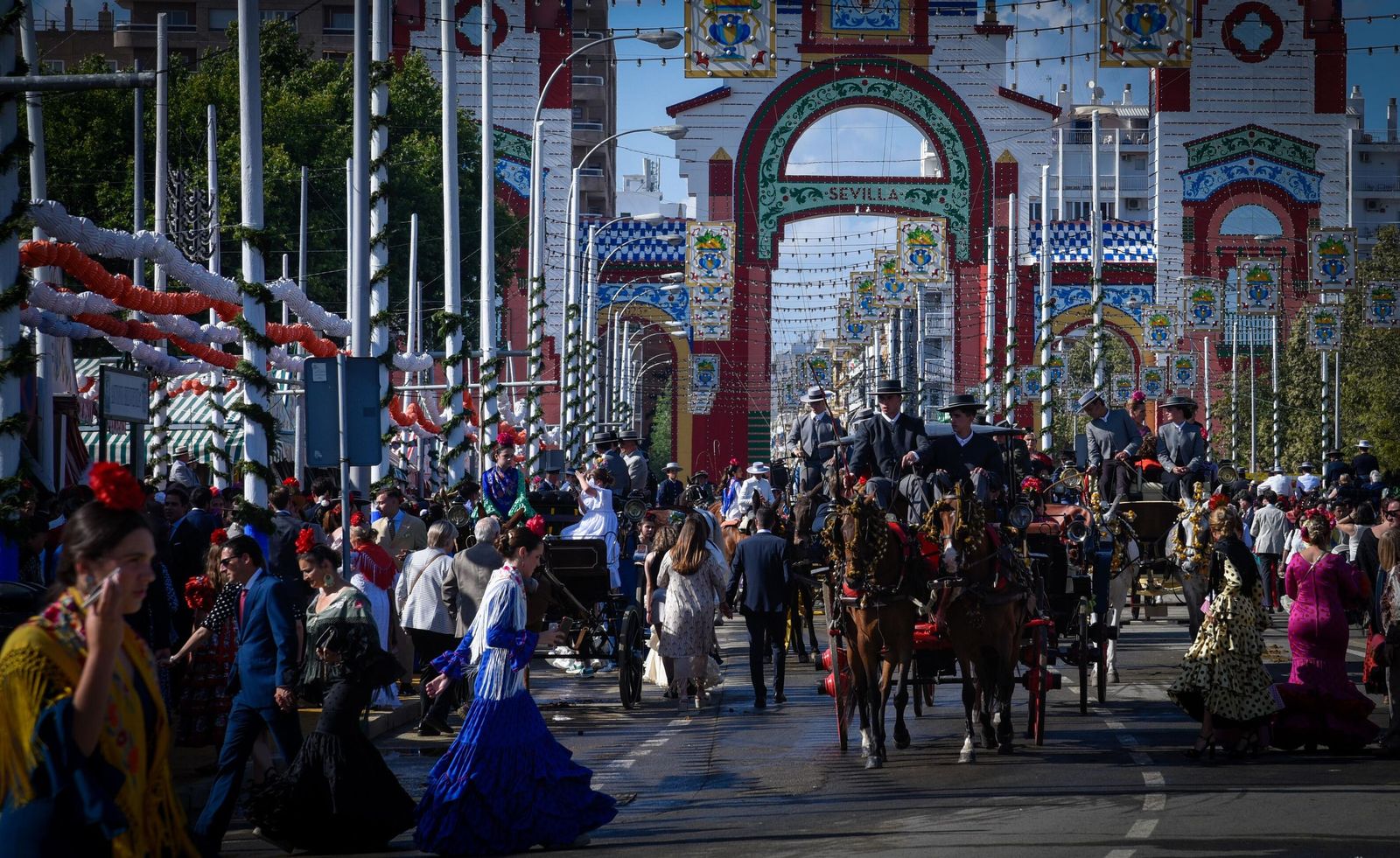 Ambiente en la Feria de Abril.