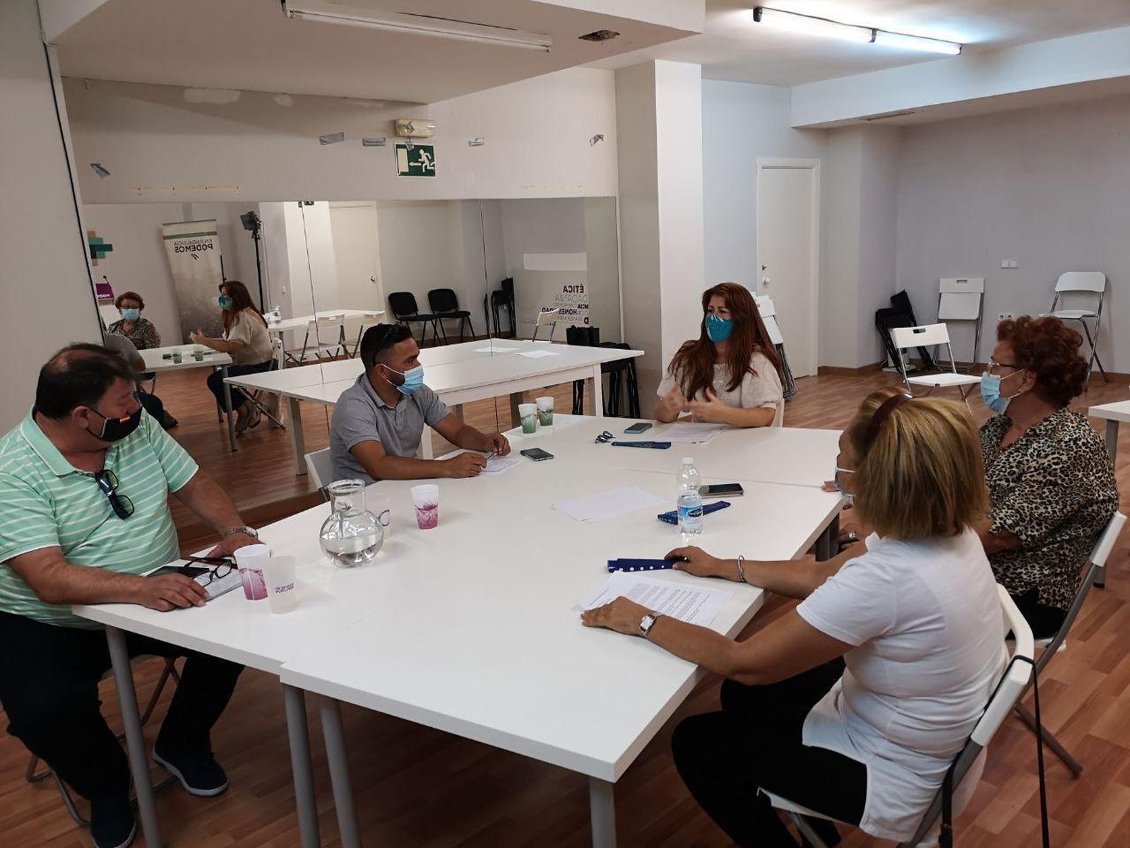 Serrano en una de las reuniones mantenidas con asociaciones de feriantes de Andalucía.