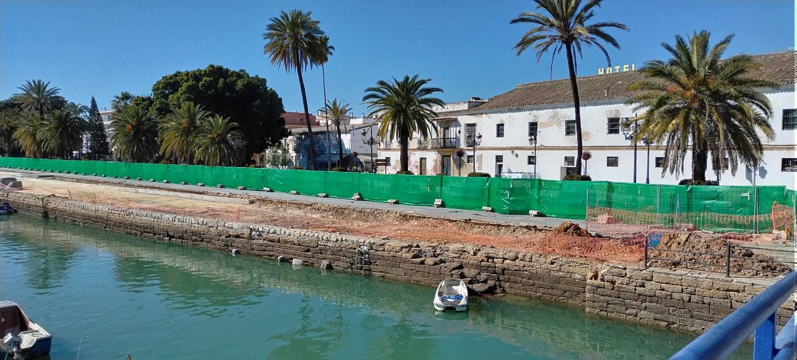 Un imagen de las obras del paseo fluvial.