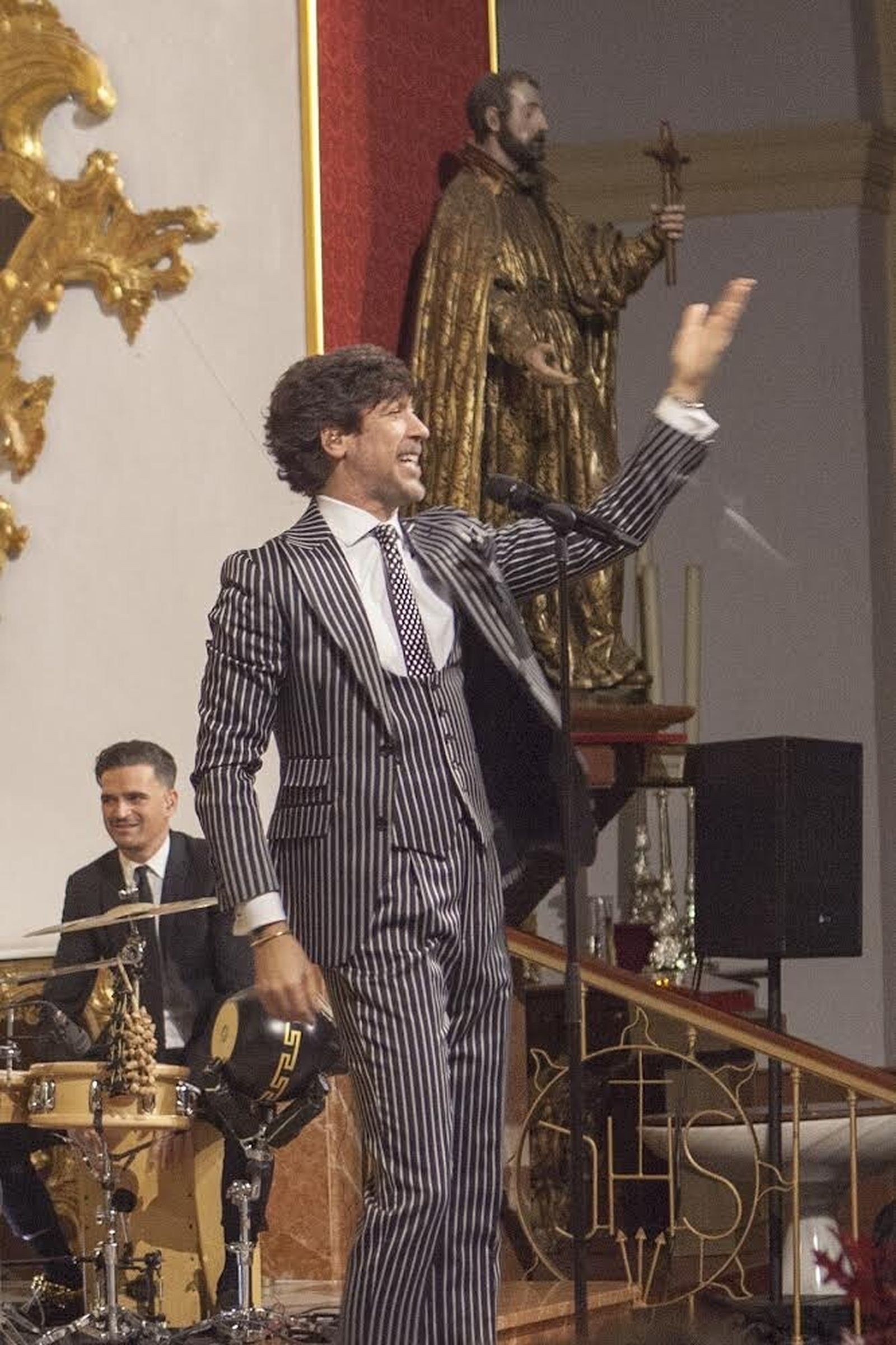 Un momento de la actuación del artista sevillano.