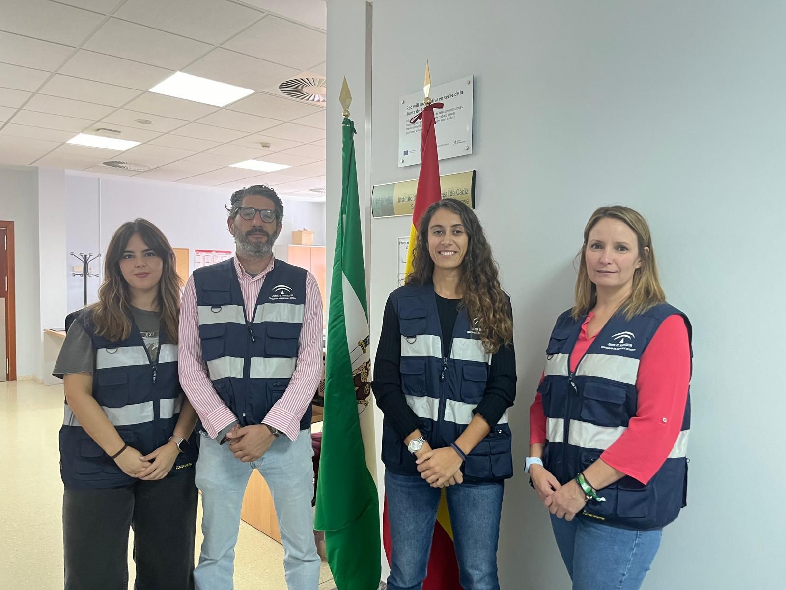 Los cuatro médicos forenses de Cádiz que se desplazarán a Valencia.