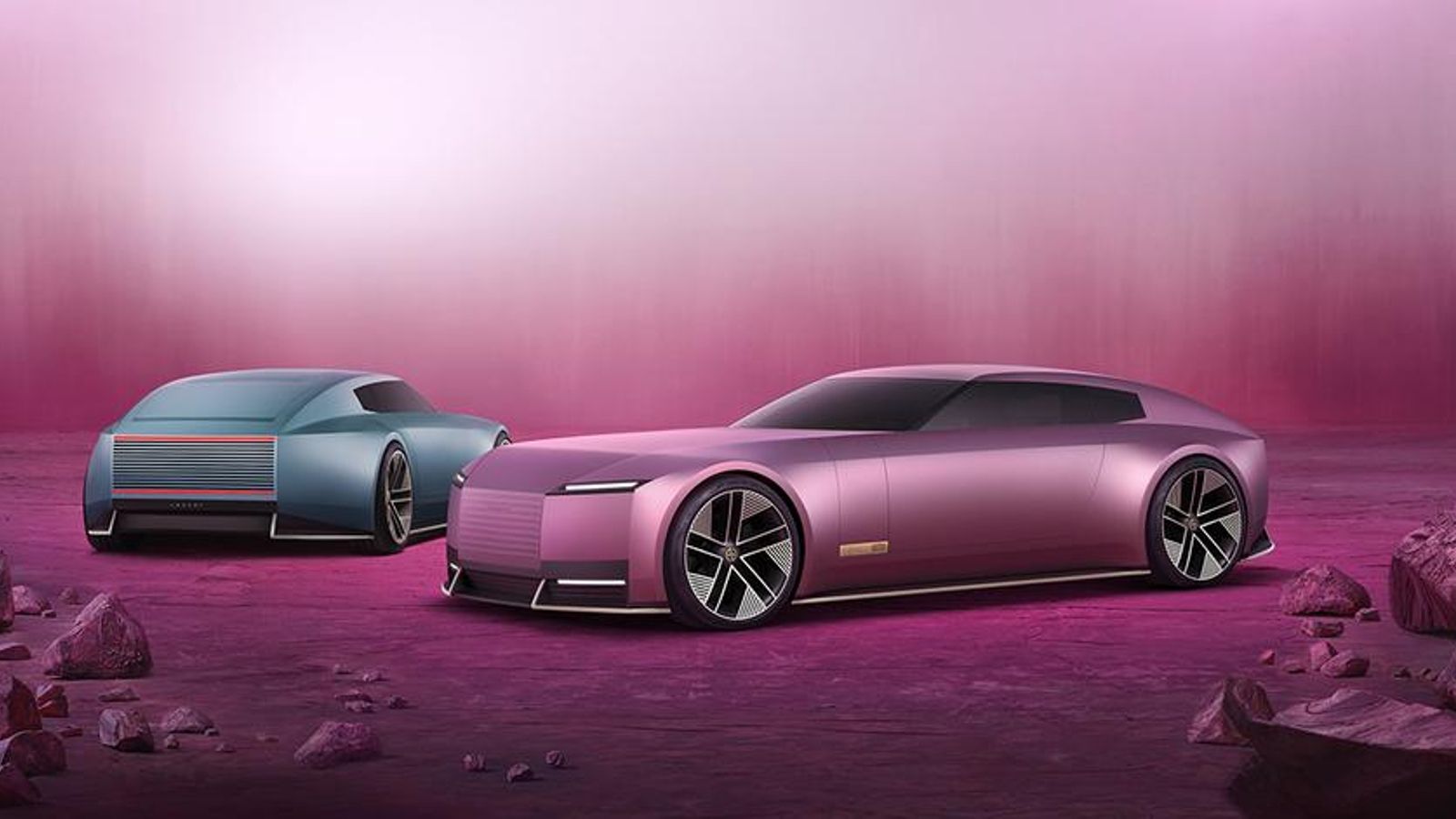 Al igual que el E-Type presentado en el Salón del Automóvil de Ginebra de 1961, el Type 00 debuta con dos carrocerías de distintos colores: el Satin Rhodon Rose -apodado Miami Pink- y el Inception Silver Blue -London Blue-.