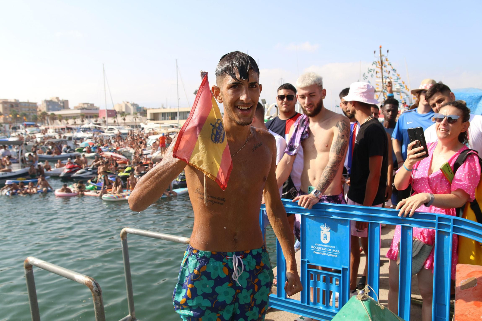 Fotogalería de la cucaña y la procesión de las Fiestas de Santa Ana en Roquetas