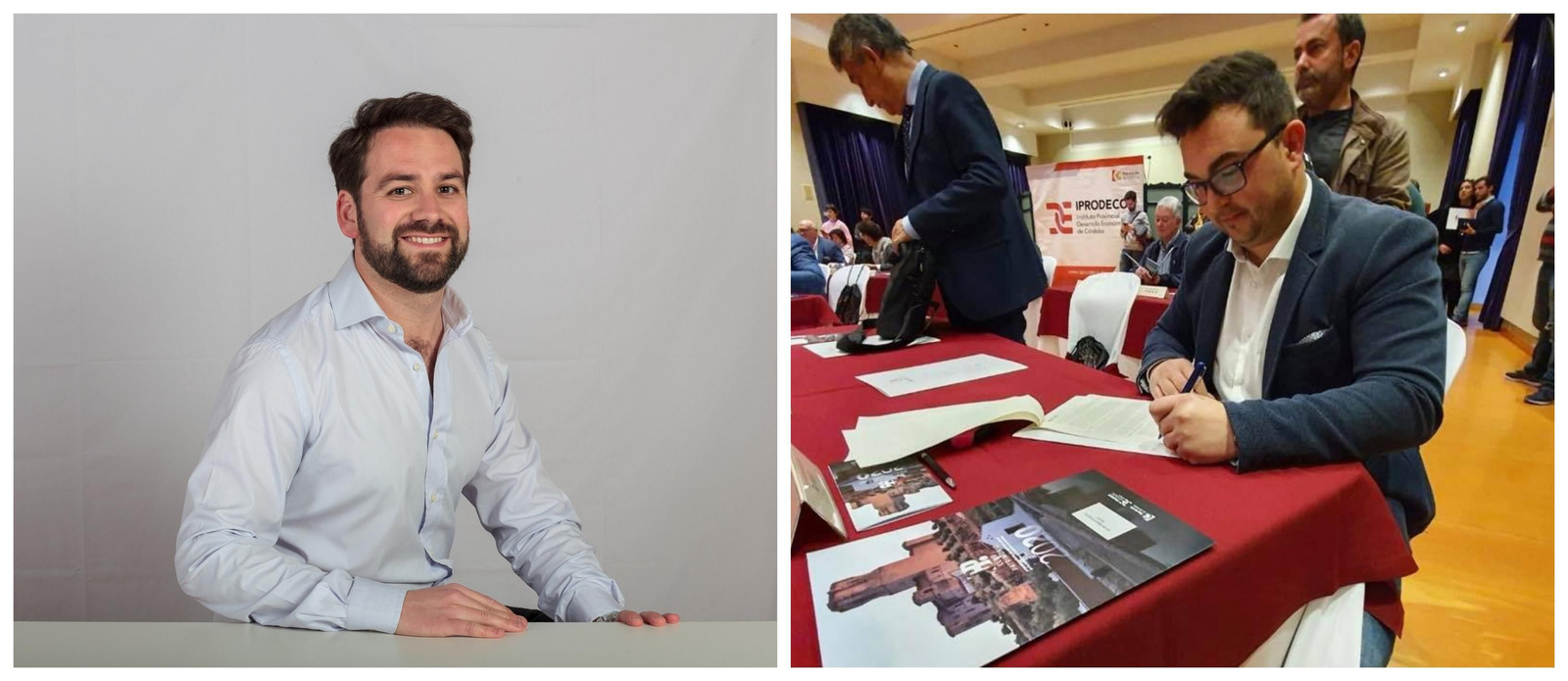 José Luis Cabrera, alcalde de Alcaracejos, y Jesús Fernández, alcalde de El Guijo.