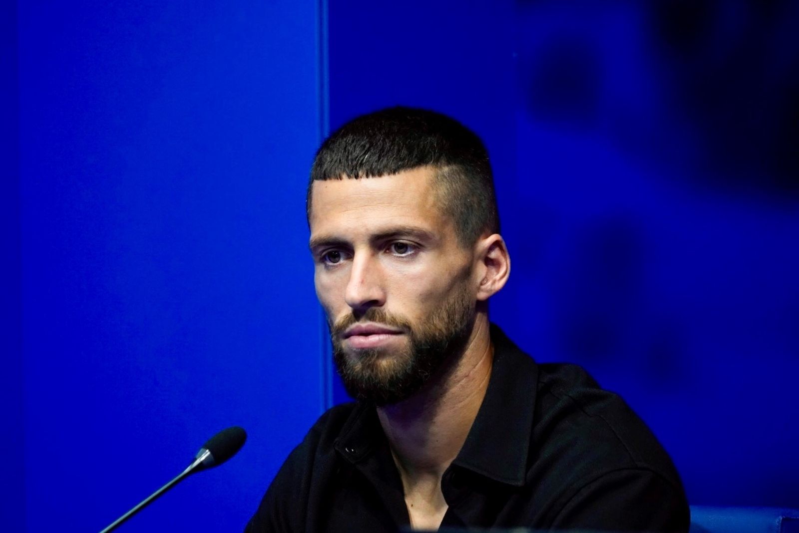 Jero Lario, durante una rueda de prensa esta temporada.