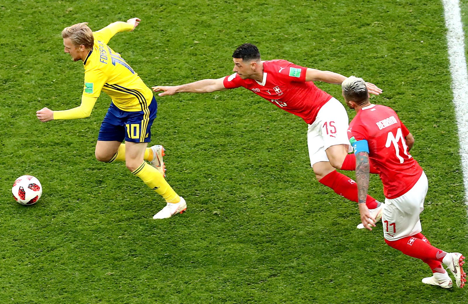 Las imágenes del Suecia-Suiza