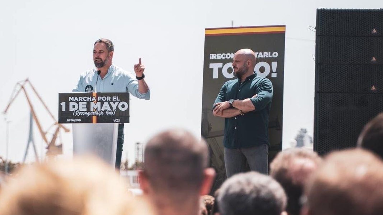 Rodrigo Alonso con Santiago Abascal durante la celebración del 1 de mayo