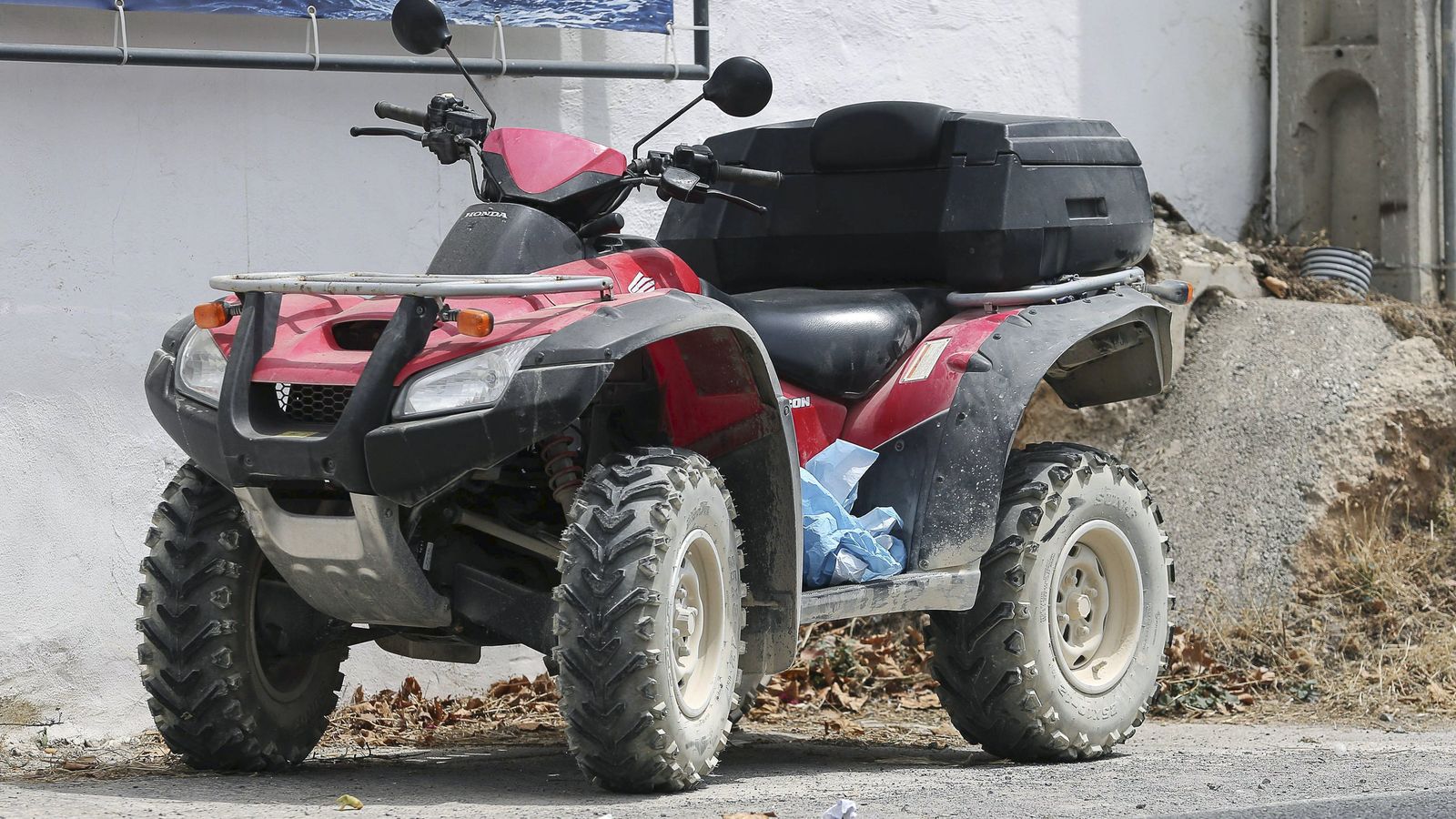 Vista del quad que conducía Ángel  Nieto, el día del accidente que le causó la muerte.