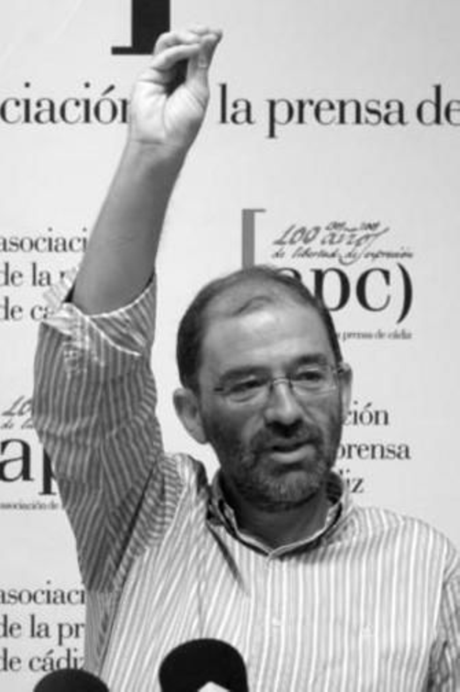 Fernando Santiago, durante un acto en la APC.