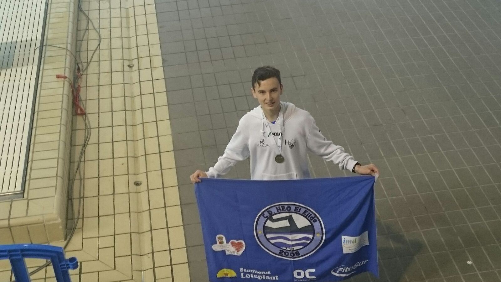 Manuel Martos, del club H2O El Ejido, es una joven promesa de la natación española.