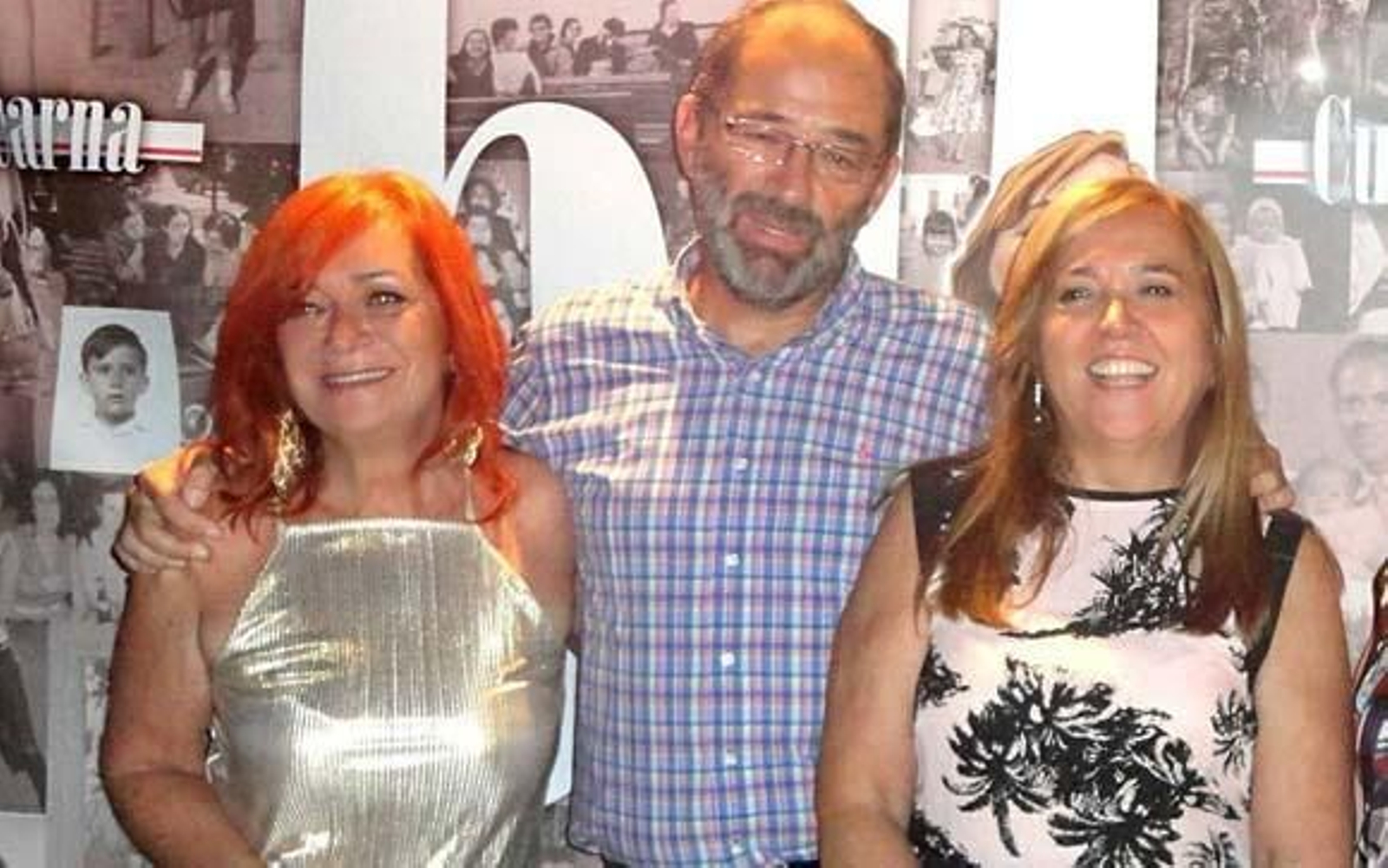 Los  hermanos María José y Fernando Santiago con la anfitriona. 

Foto: Ignacio Casas de Ciria