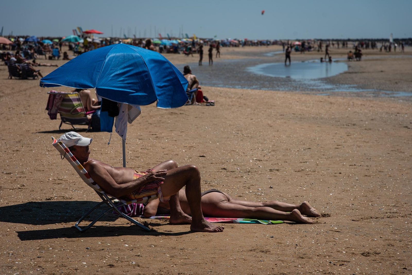 Imágenes del último fin de semana de agosto en las playas de Huelva