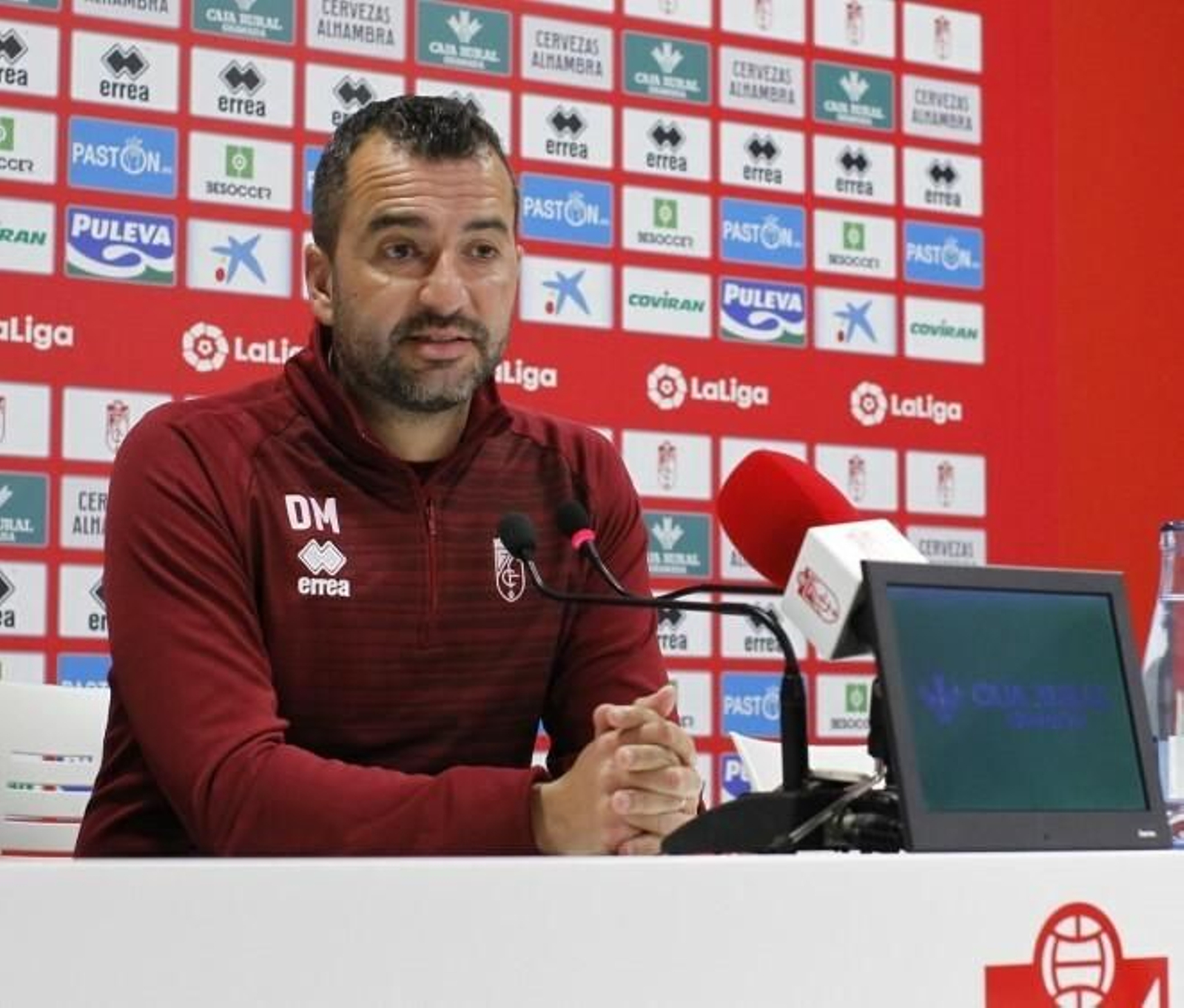 Diego Martínez, durante su comparecencia ante los medios de comunicación este jueves