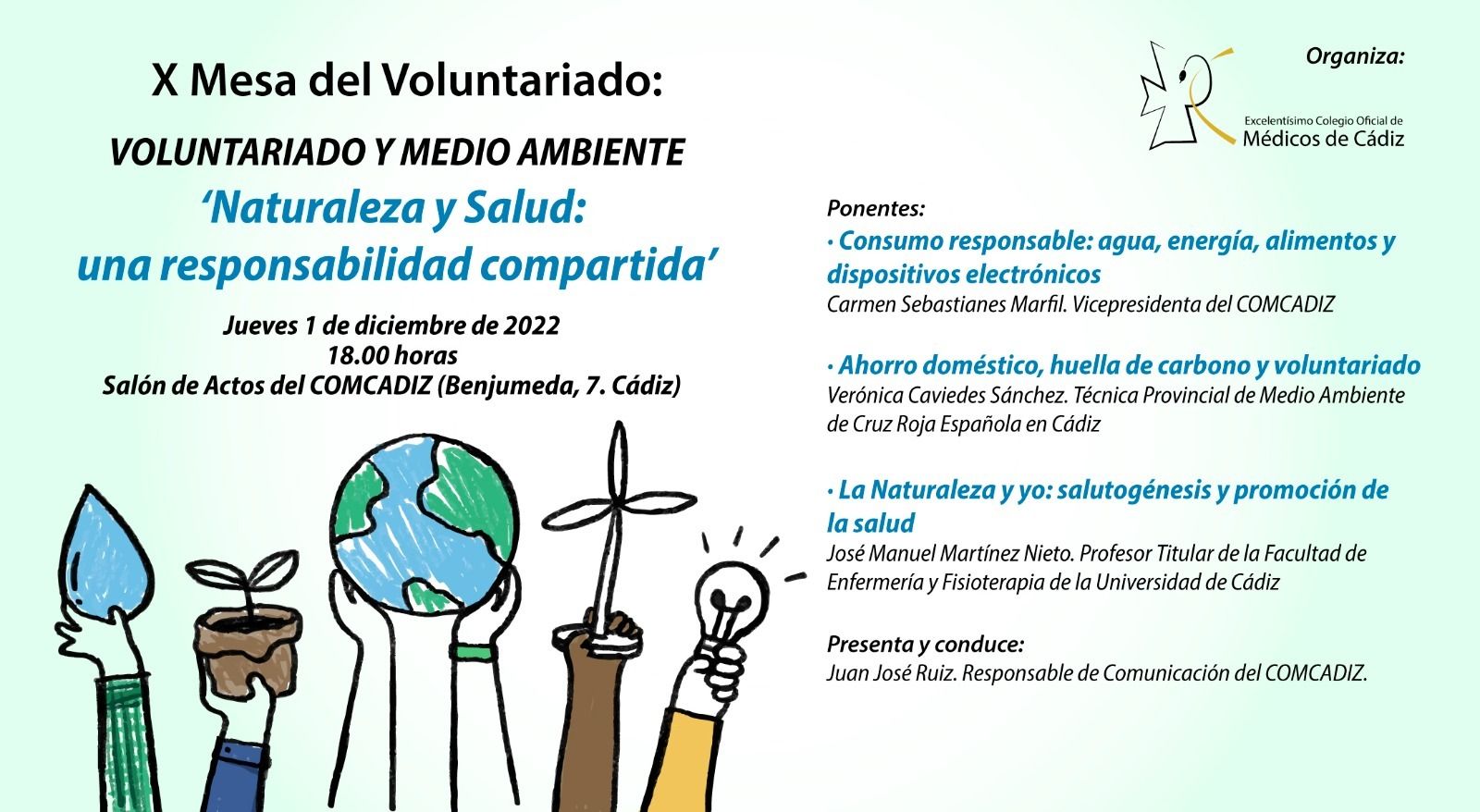 Imagen que anuncia la X Mesa del Voluntariado