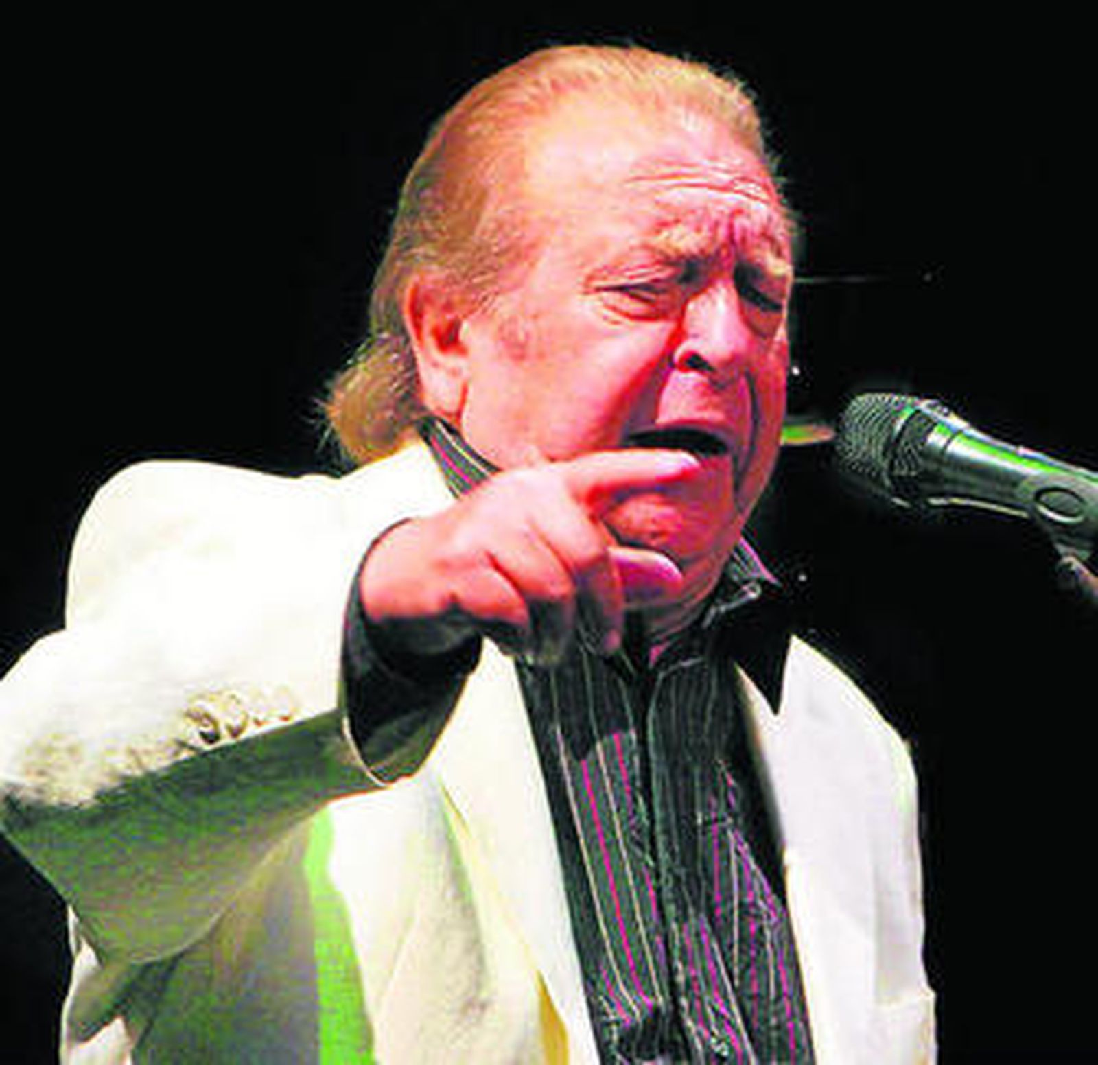 El Lebrijano, fotografiado en una reciente actuación.