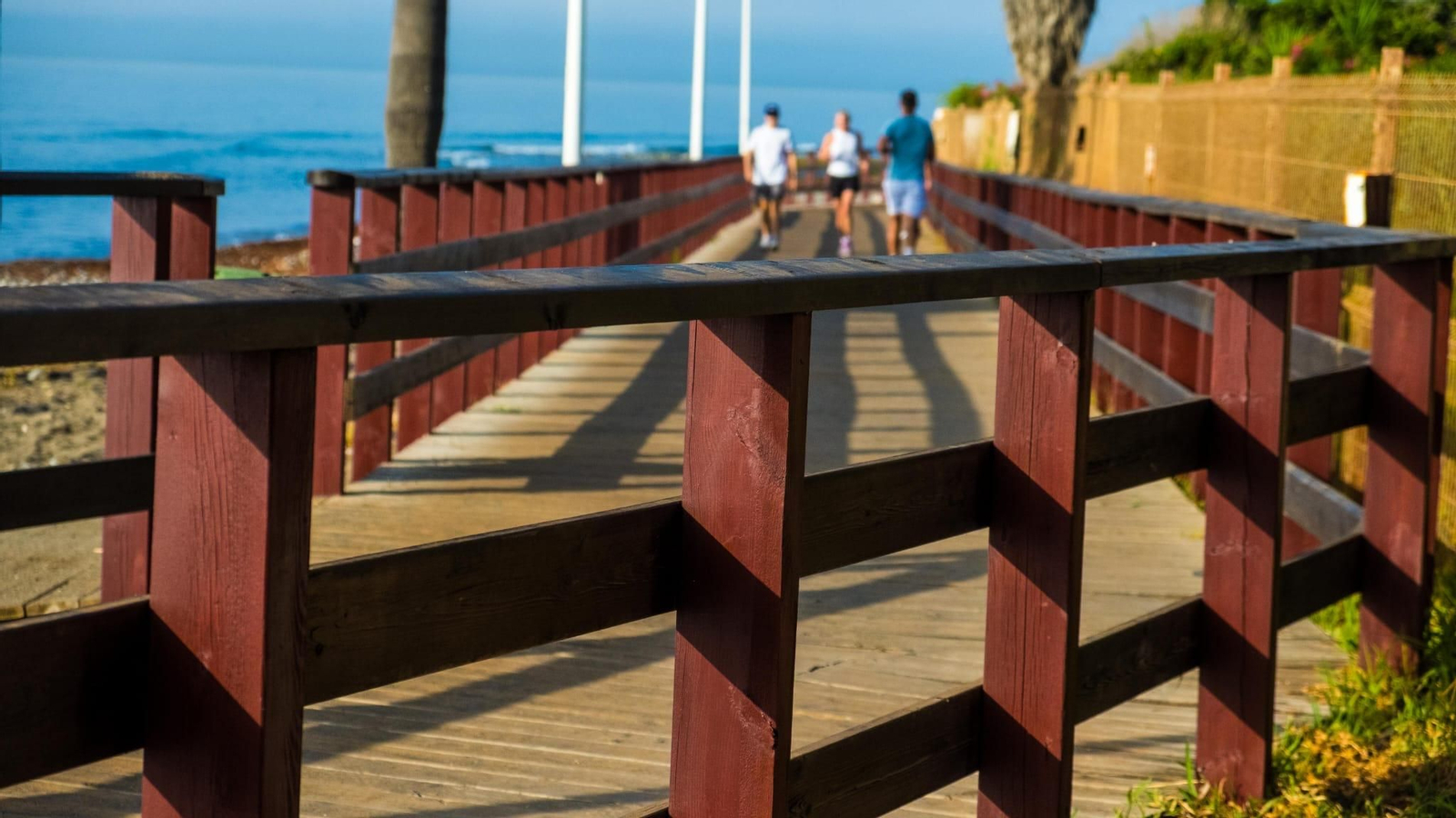 Un tramo de senda litoral en el paseo marítimo de San Pedro.