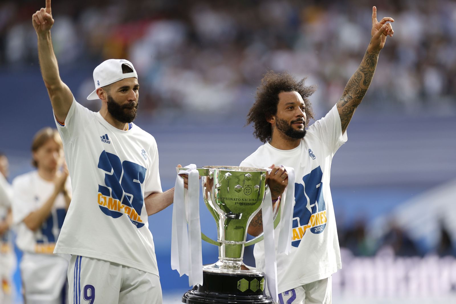 Victoria del Real Madrid y celebración del título de Liga