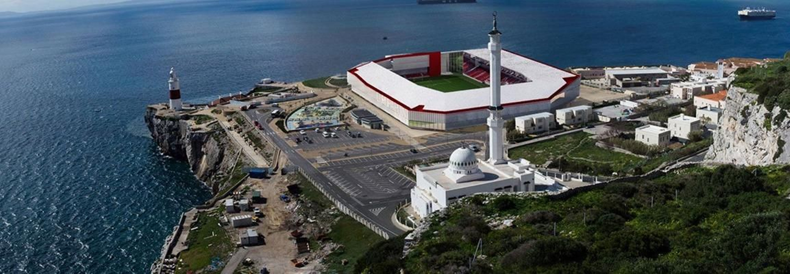 Infografía del proyecto para construir un nuevo estadio en Gibraltar.