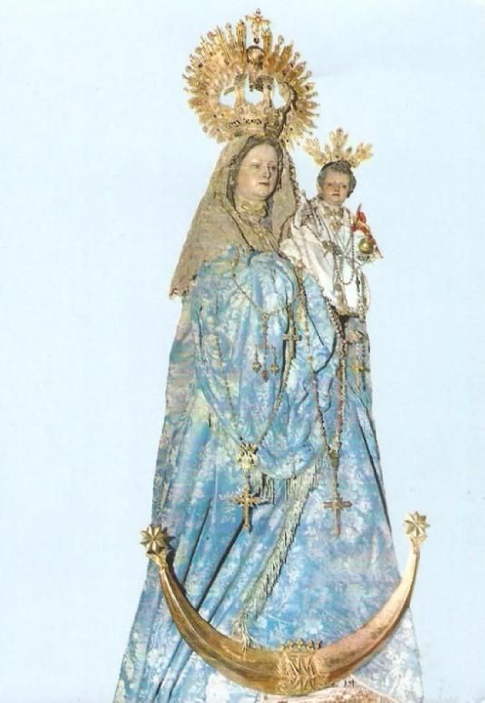 Imagen de los años 70 de la Virgen de la Luz