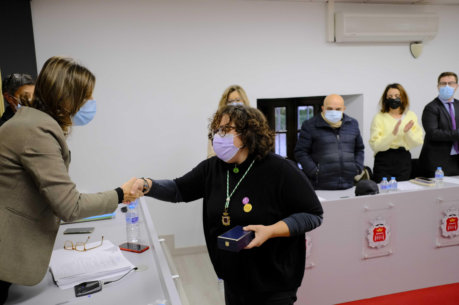 La nueva portavoz de IU, Fran Sancho, tras tomar posesión de su cargo.