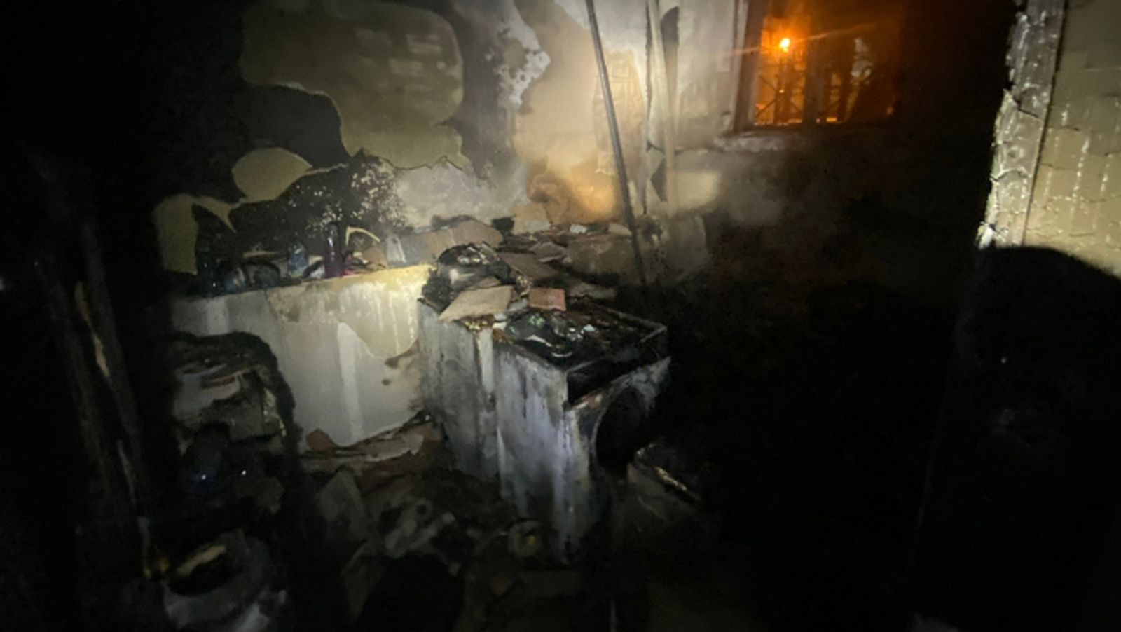 Habitación en la que se originó el fuego de Villamartín.