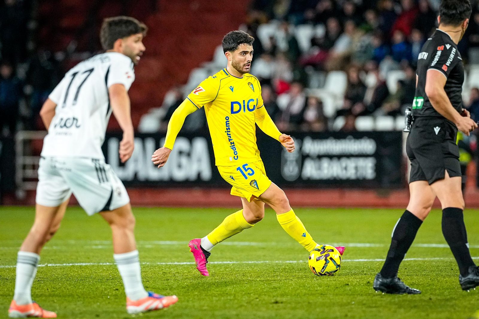 Ortuño en un momento del partido.