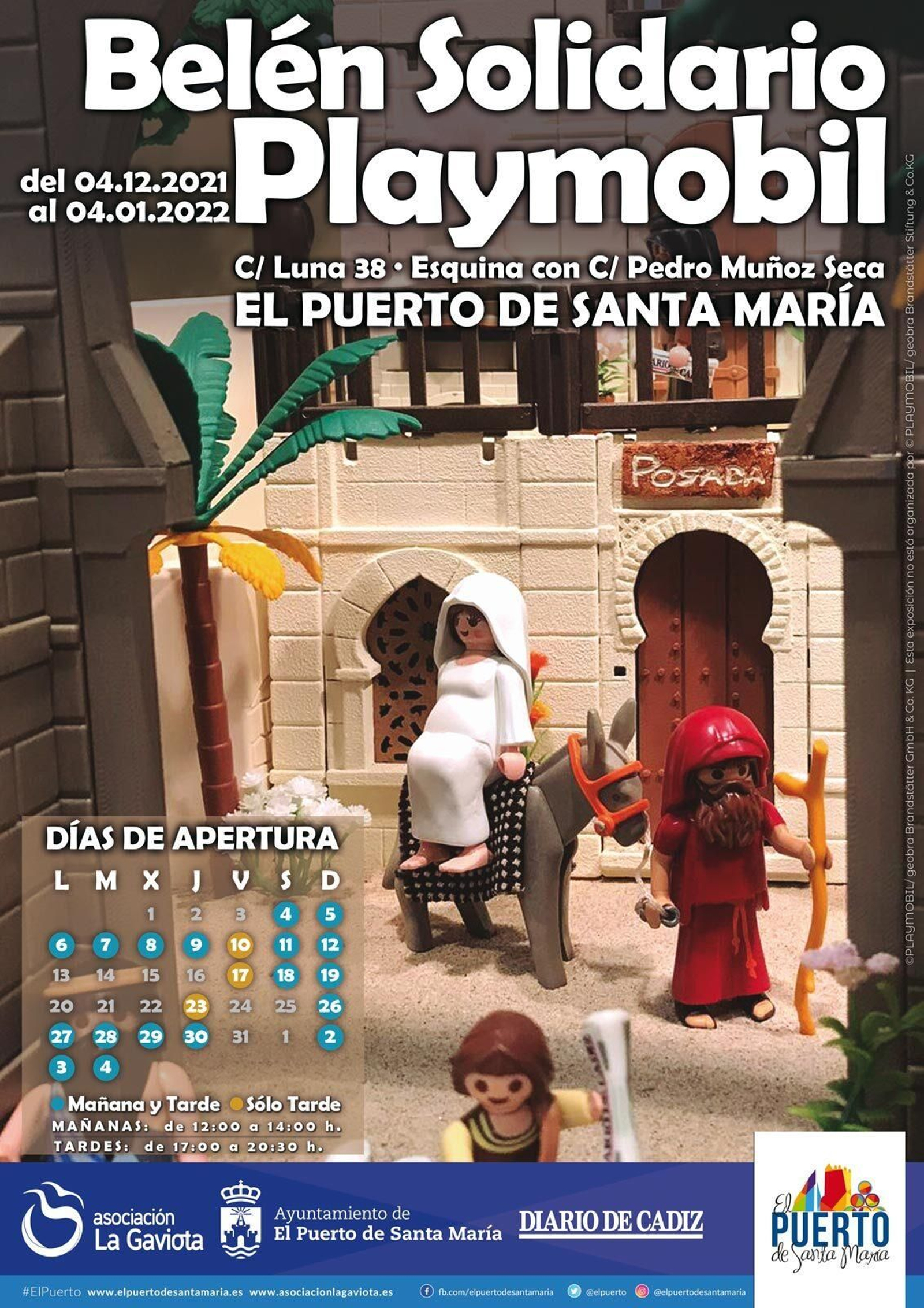 El cartel anunciador del Belén solidario de Playmobil, a beneficio de La Gaviota.