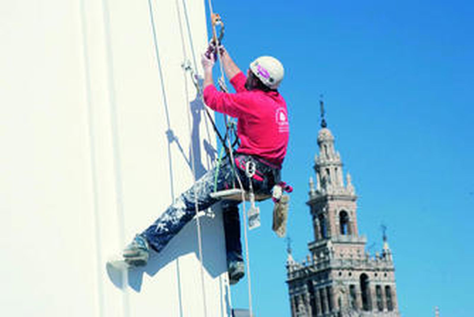Trabajadores de mucha altura