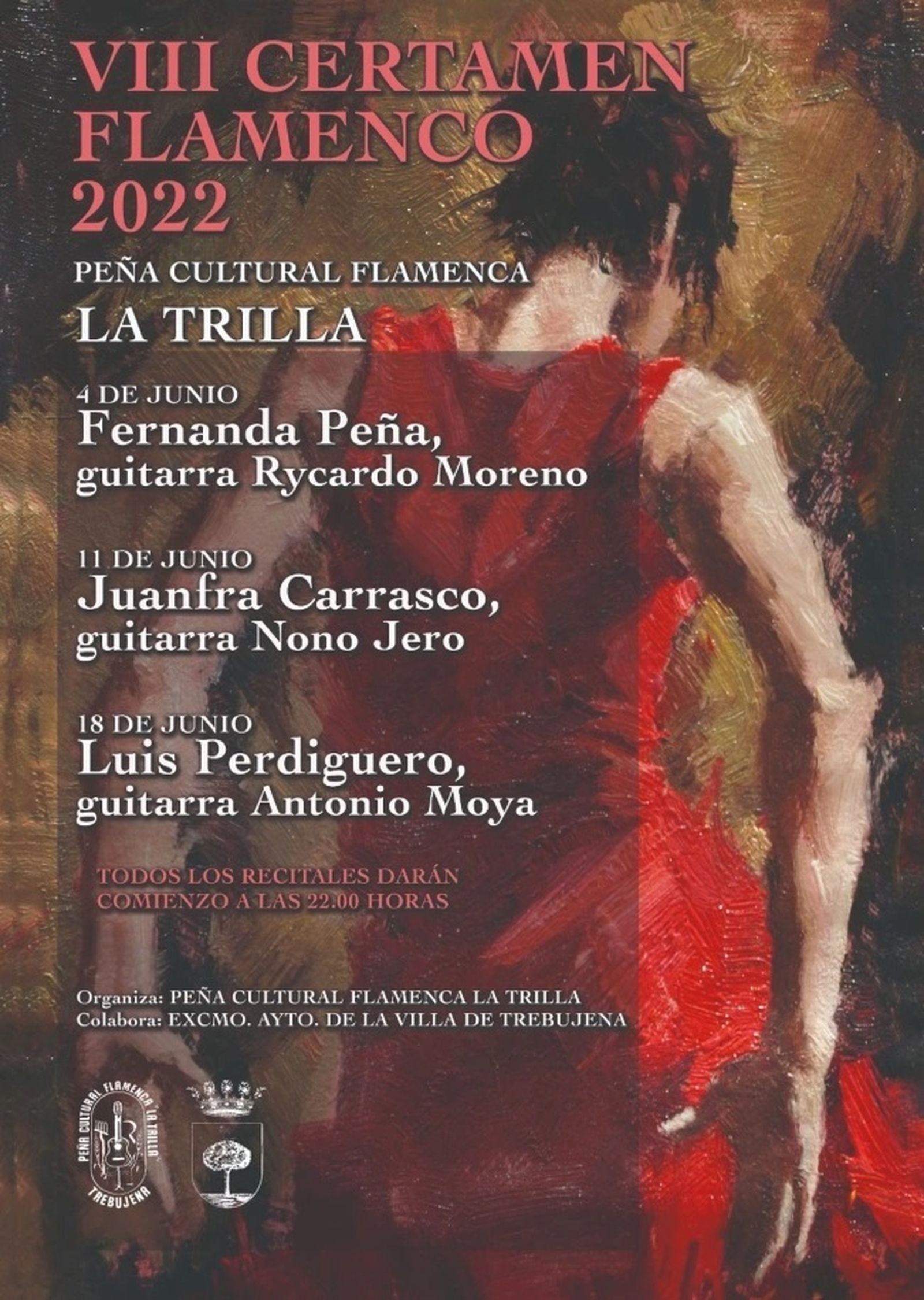 Cartel del VIII Certamen Flamenco de la Peña La Trilla