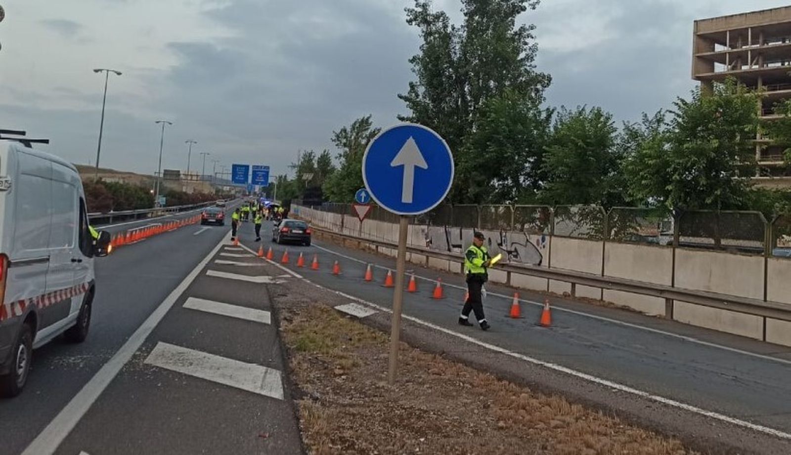 Controles de tráfico durante la Feria.