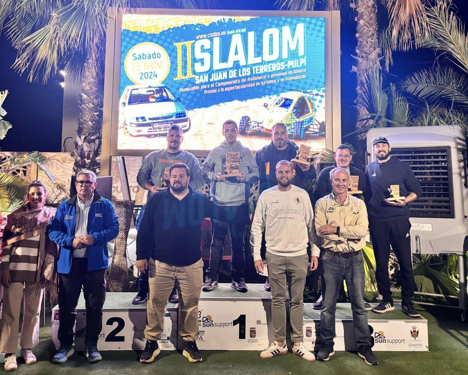 Podio de la prueba celebrada durante el pasado sábado en la pedanía de San Juan de los Terreros.