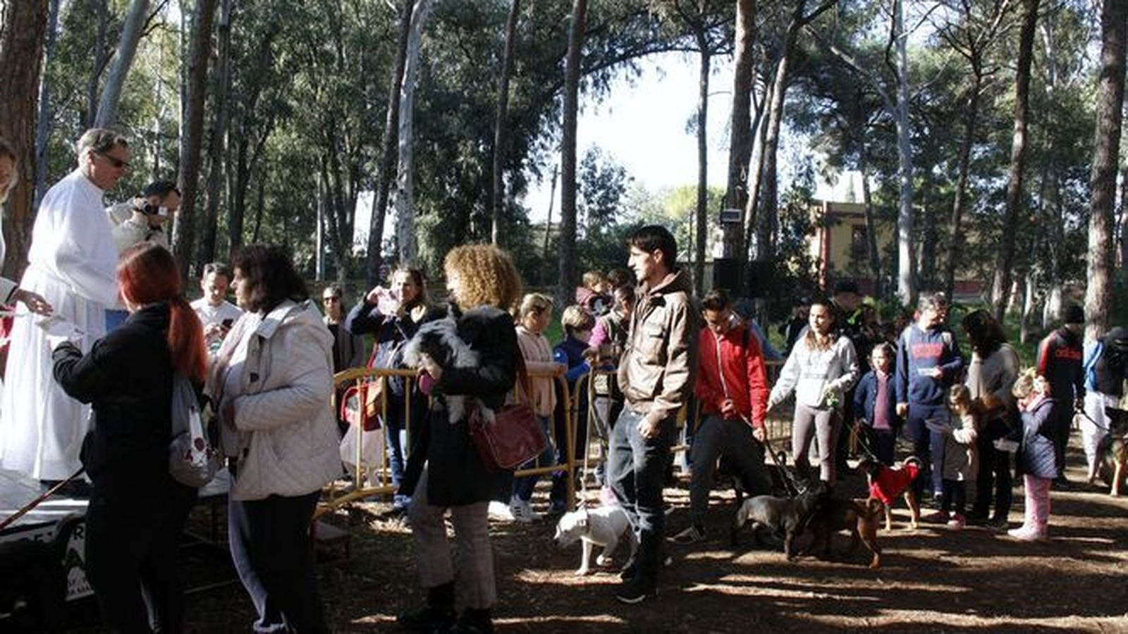 Una imagen de archivo del acto de bendición de los animales.