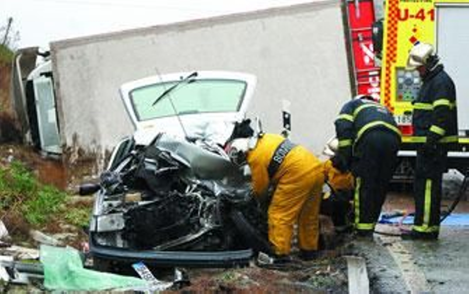 Resultado del accidente de noviembre de 2006 que terminó con el fallecimiento de un anciano./Juan Carlos Toro