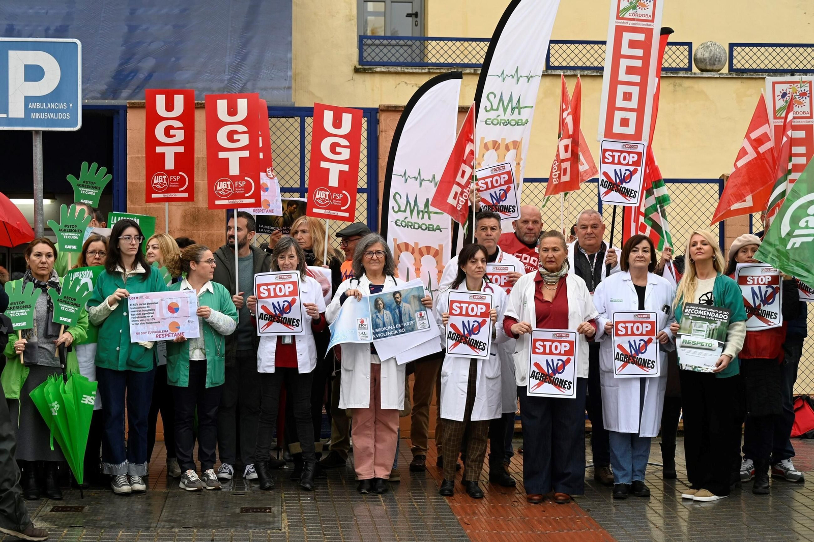 Concentración de médicos en el centro de salud de Azahara