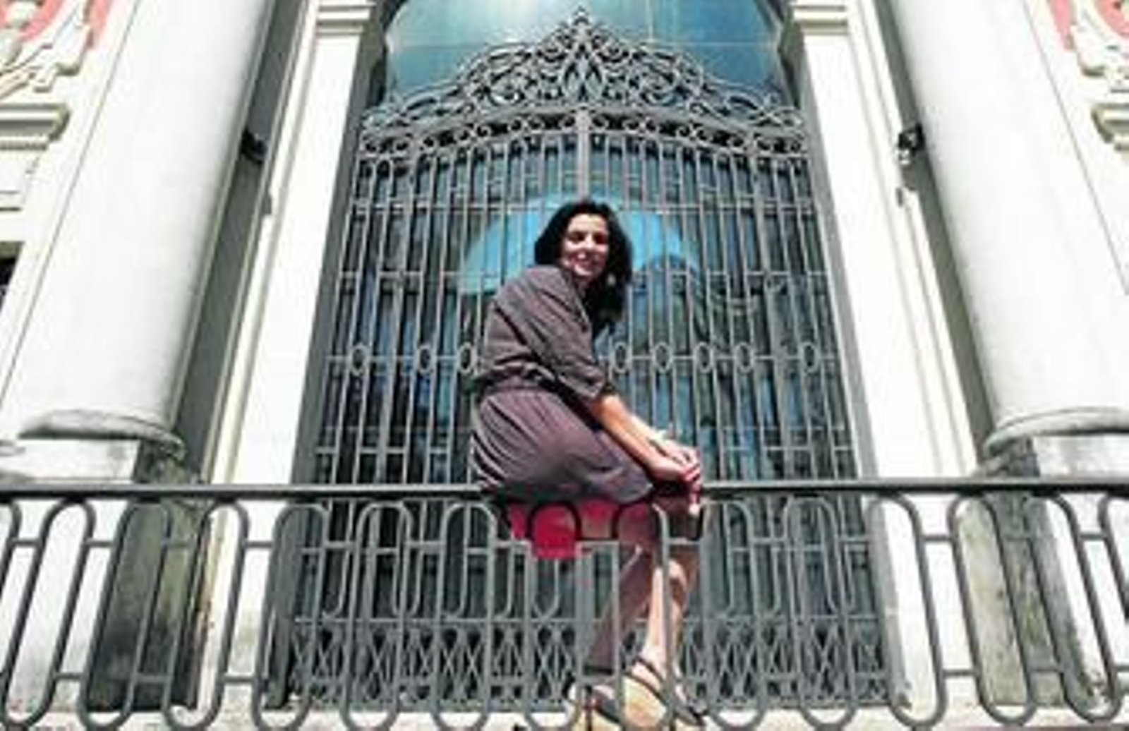 María José Andrada, ayer en la Pérgola del Paseo de la Victoria.