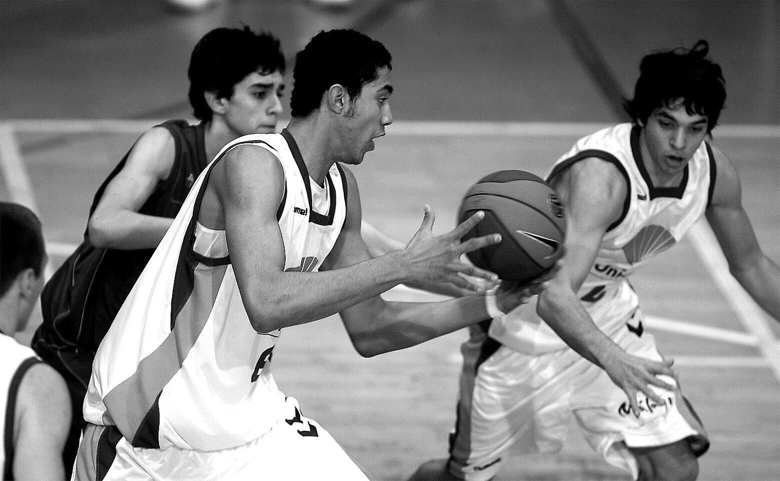 Augusto Lima y Pepe Pozas, con el Unicaja junior.