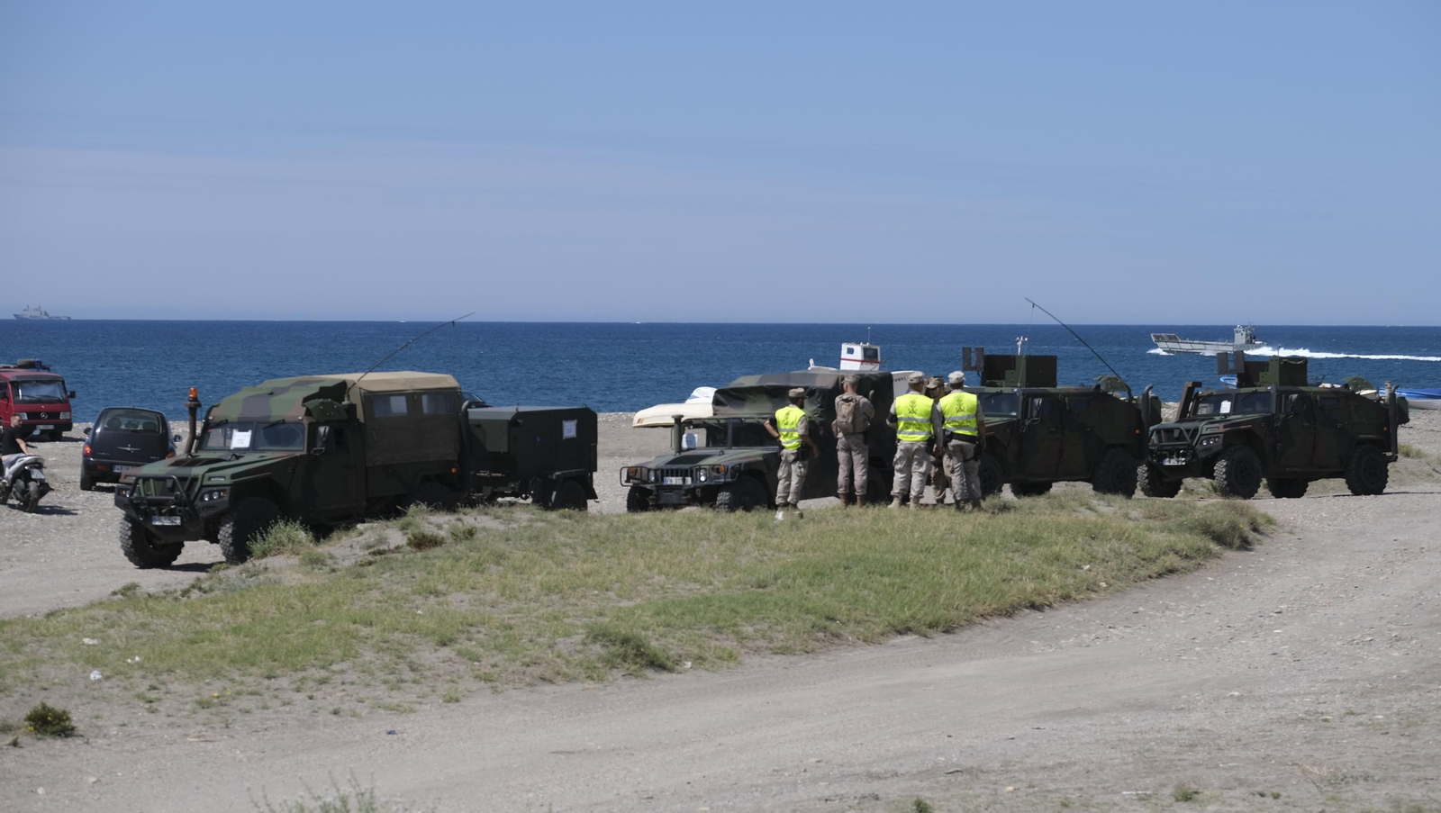 Desembarco de la Infantería de Marina en la Playa del Perdigal, en El Alquián-Almería