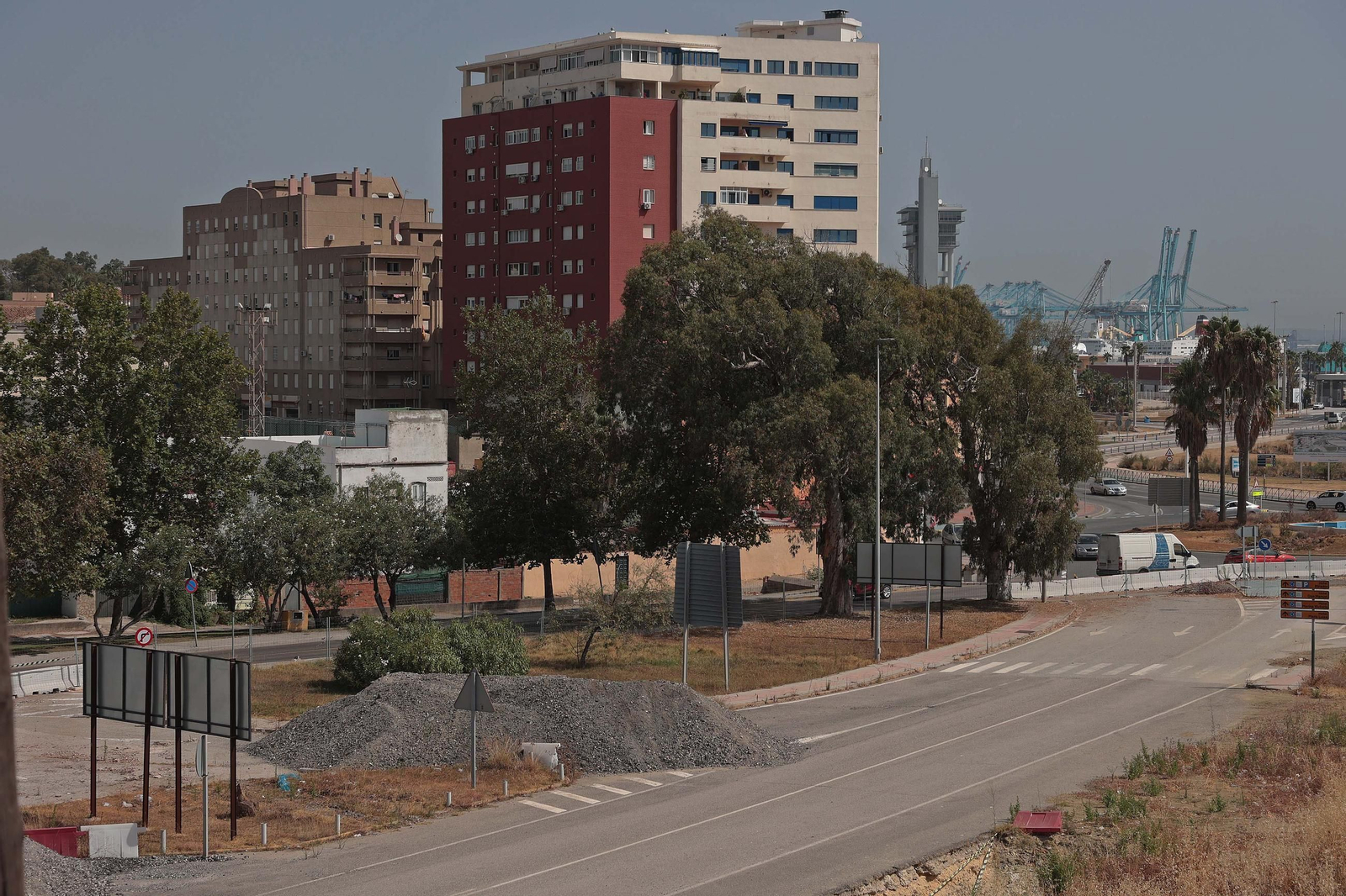 Fotos de las obras del Acceso Sur a Algeciras en La Juliana