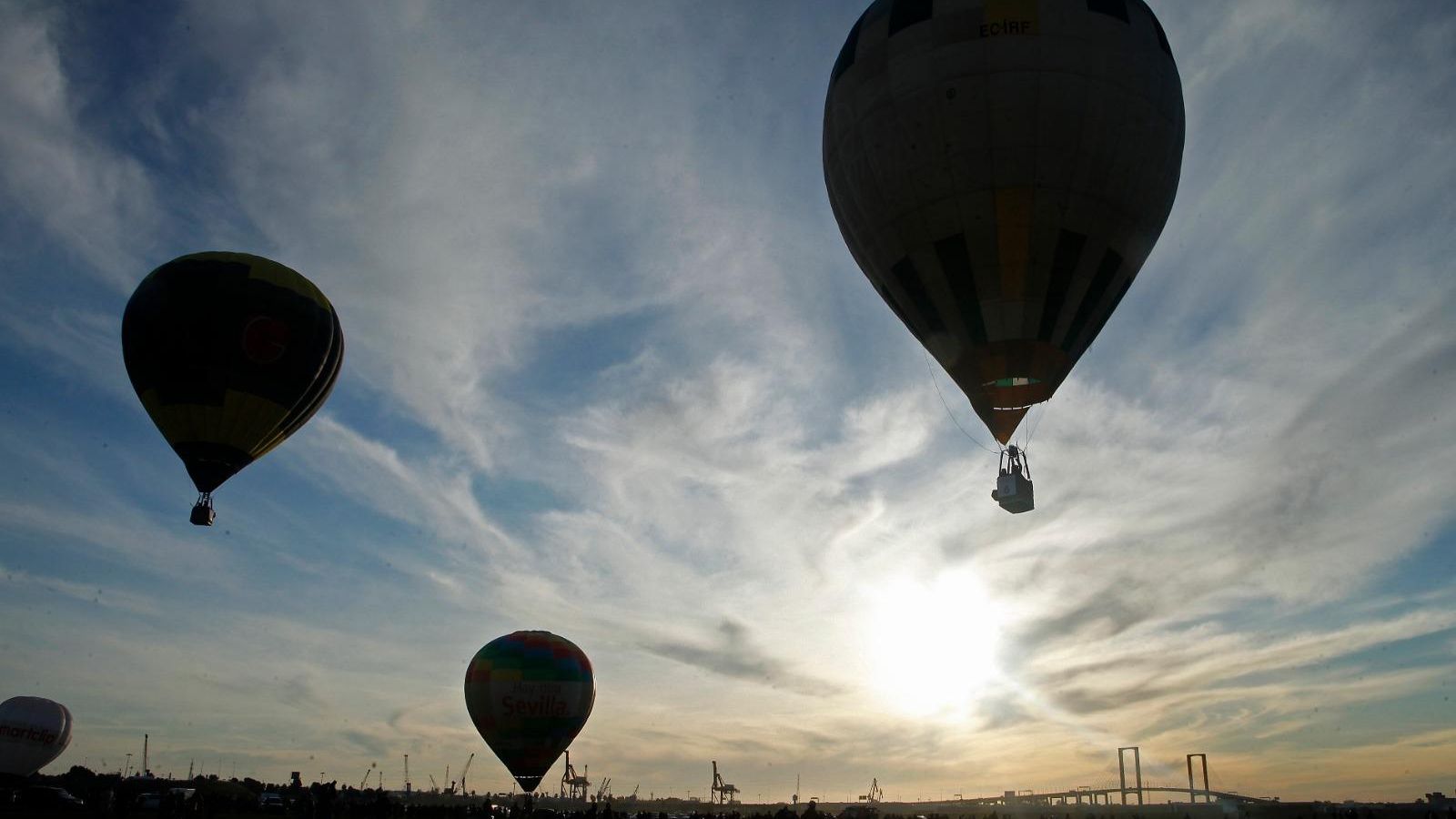 Despegue de globos aerostáticos en la pasada edición de la Copa del Rey en Sevilla.