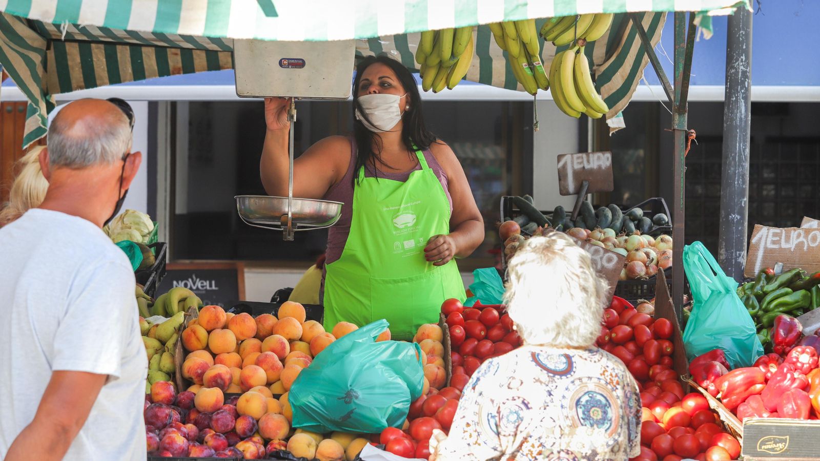 Frutería del mercado.