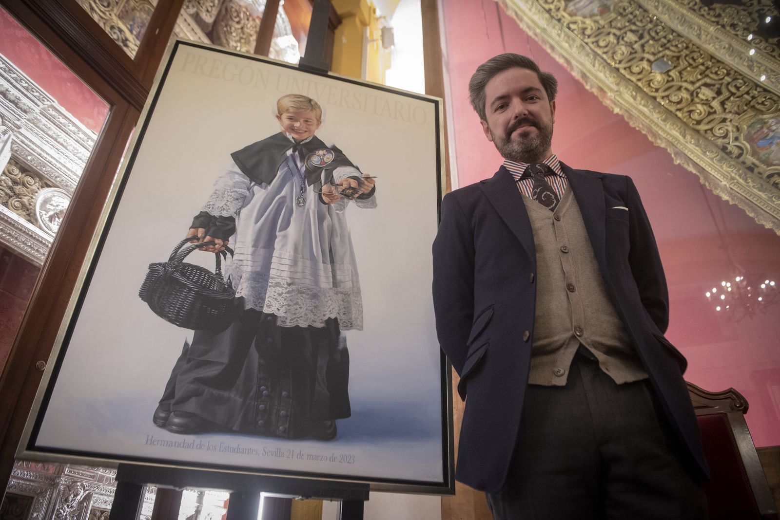 Imágenes de la presentación del cartel universitario de la Hermandad de los Estudiantes
