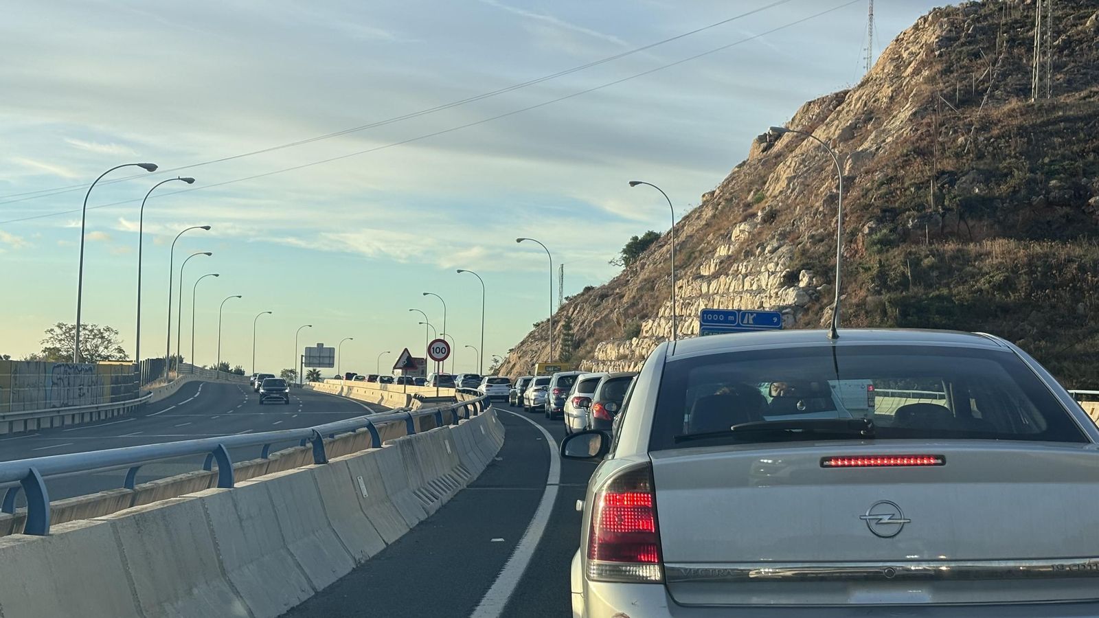Tráfico en la entrada Málaga-Oeste