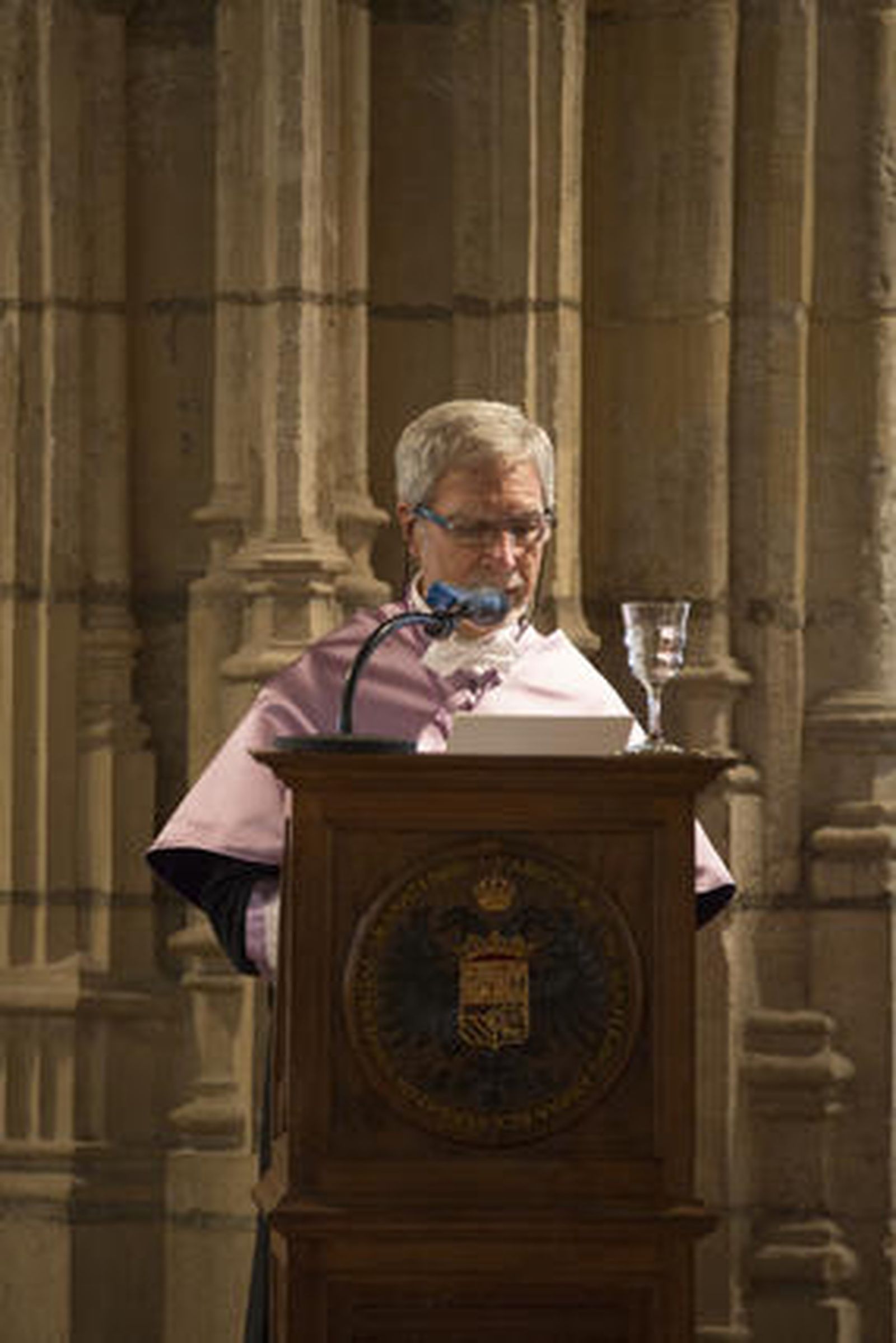 El catedrático, Jaime Vila, fue el responsable del discurso inaugural.

Foto: Universidad de Granada