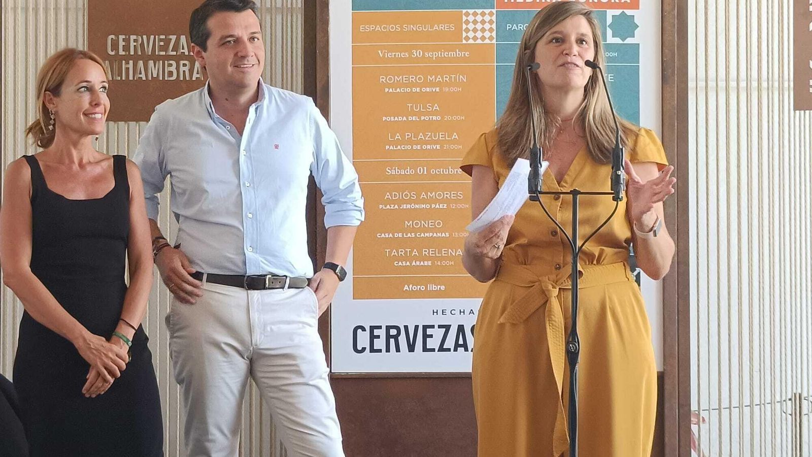 Laura Quero, directora de marketing corporativo de Cervezas Alhambra, durante el acto de presentación del evento